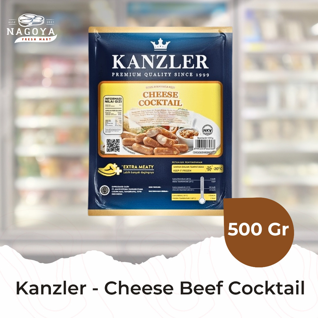 

Cheese Beef Cocktail Kanzler - 500 Gr | Sosis Sapi Ayam