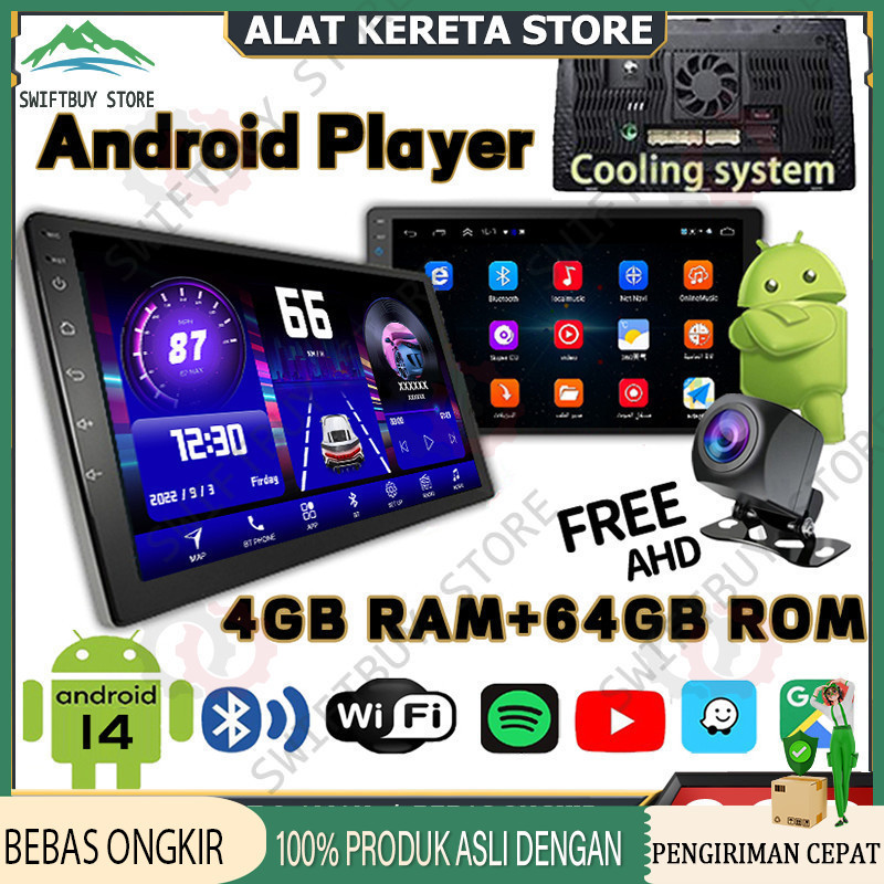 Dual Kipas 4G+64G IPS Screen Head Unit 7/9/10 Inch Car Android 14 Navigasi Untuk TOYOTA Daihatsu Mit