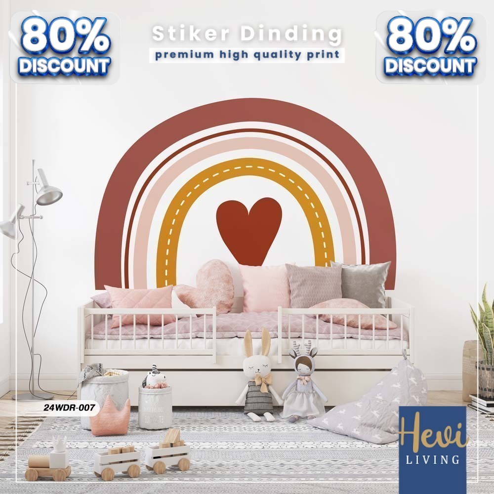 Stiker Dinding Wall Decal - Stiker Dinding Gambar Rainbow Pelangi 1 - Sticker Dinding - Wall Stiker 
