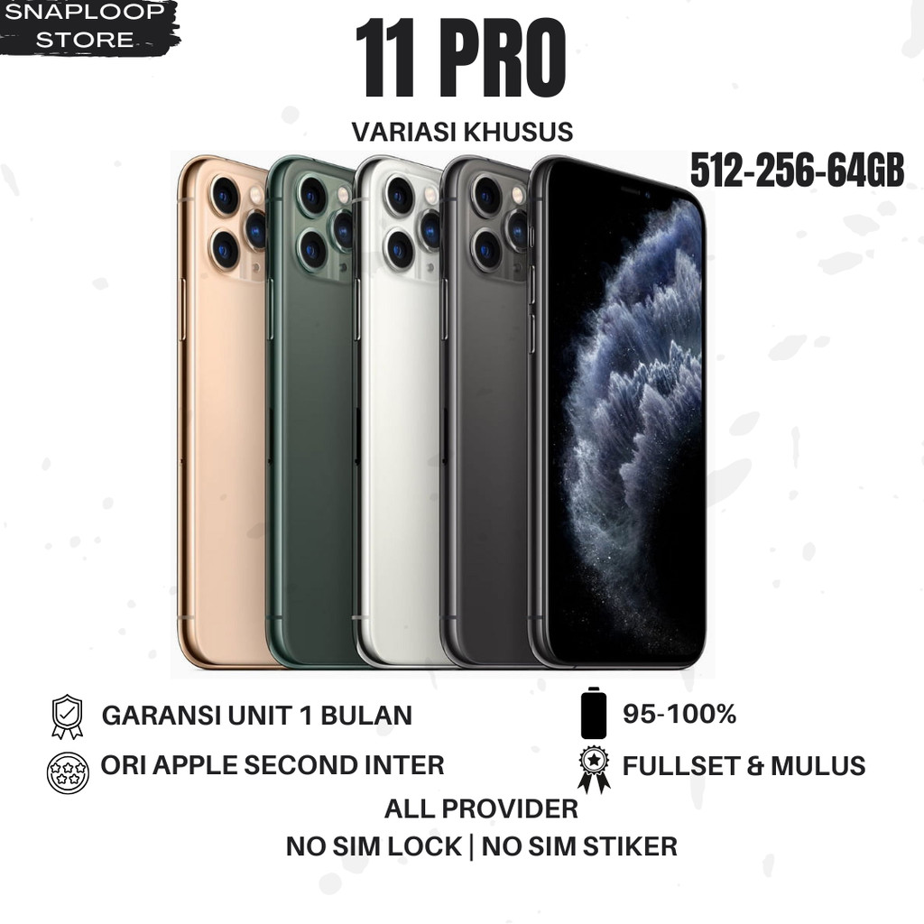 iphone mulus 11 pro bisa live & game second minus 512gb 256gb 64gb original 100% fullset hp ip 11pro
