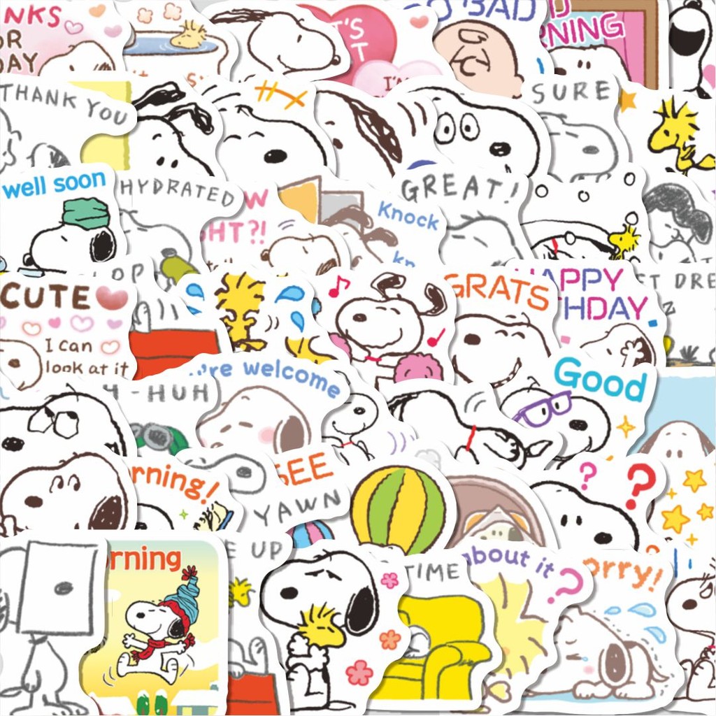 

Stiker Cutting Pack Stiker Kartun Snoopy V5 Isi 100Pcs Series Aesthetic Lucu Keren Untuk Koper Bahan Vynil