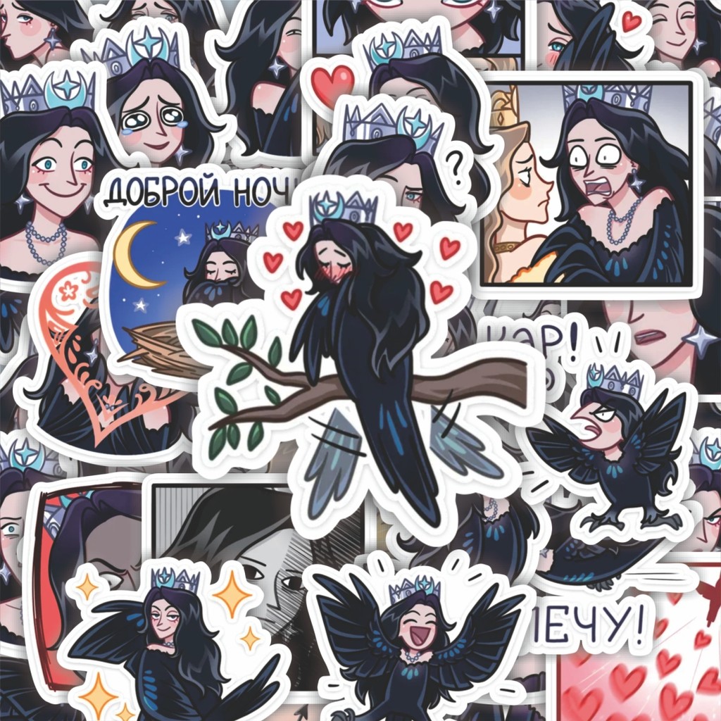 

100PCS Lucu Stiker Funny Karakter Crow Girl Sirin Stiker Aesthetic Stiker Anti Air Stikers Berperekat Waterproof sticker decal buat Motor Helm Buku Journal Koper Casing HP Laptop Botol Minum Hadiah anak