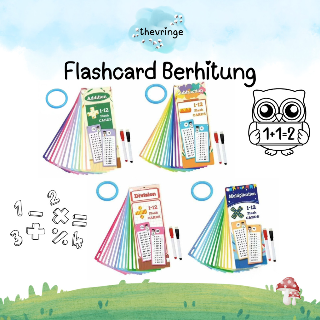 

Math Flashcard anak belajar perkalian penjumlahan pengurangan pembagian matematika flashcards