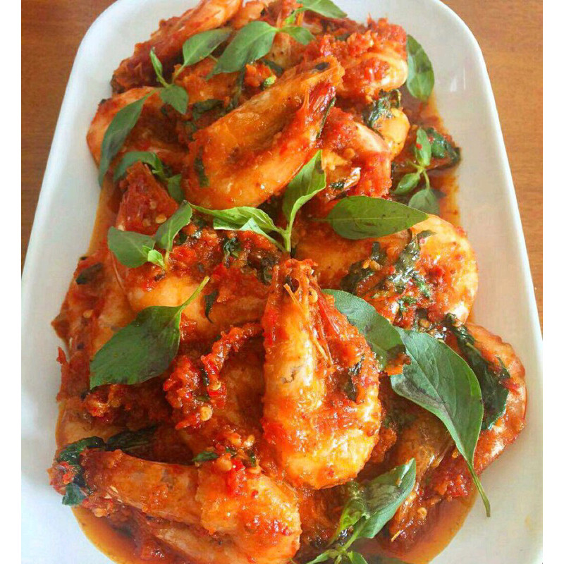 

Fresh Cooked Frozen Udang Balado Kemangi 350 GR
