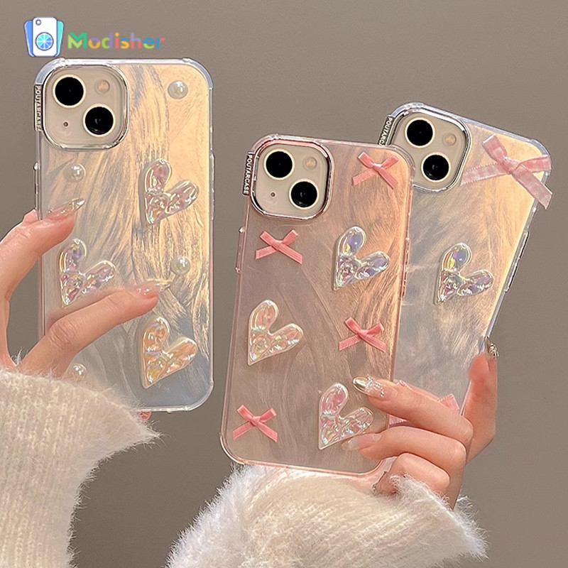 Casing Ponsel Camlet Pita Merah Muda  Cocok untuk iPhone 13 11  Casing Keras Anti Jatuh-MH