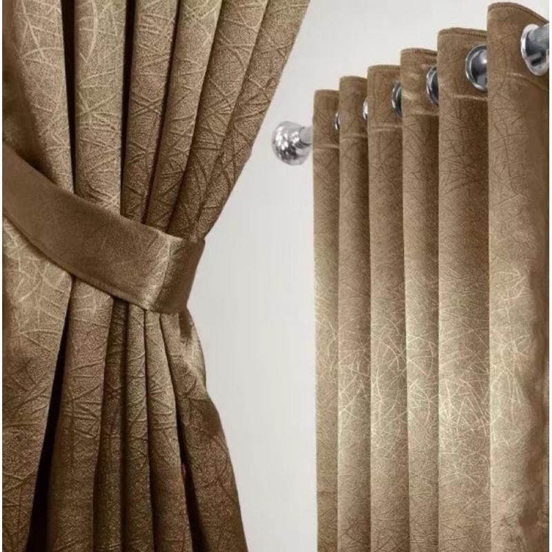 Gorden Balckout Premium  12 Gelombang 24 Ring Smokring Kain Curtain Jendela/Pintu katun batang fulls