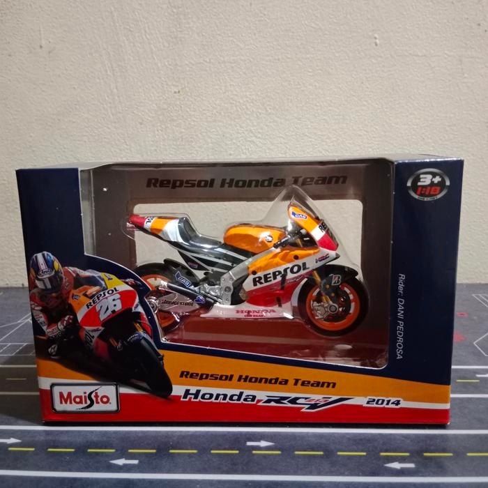 promo DIECAST MOTOGP HONDA RC213V DANI PEDROSA 2014 SKALA 18 BY MAISTO