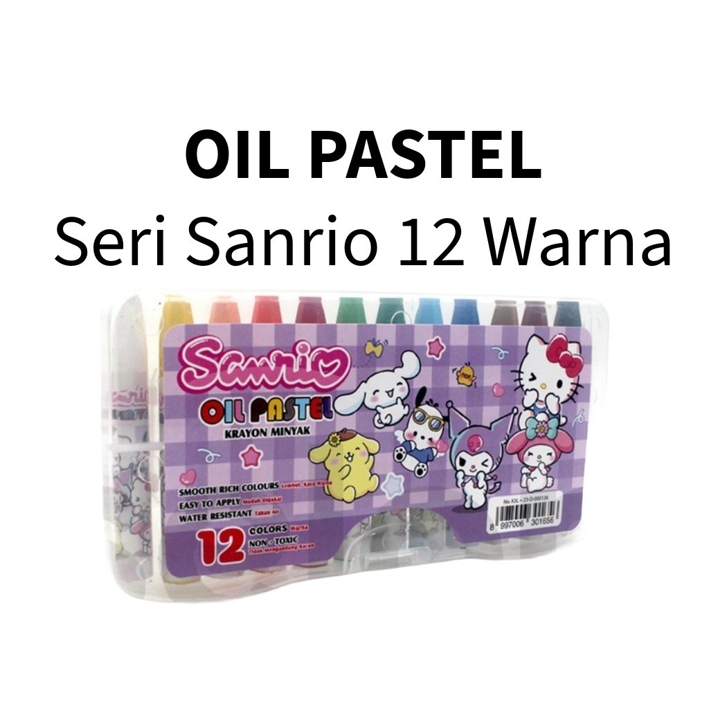 

❤️️Crayon / Oil Pastel 12 Warna /Crayon CARTOON JAPAN 12 Warna❤️️