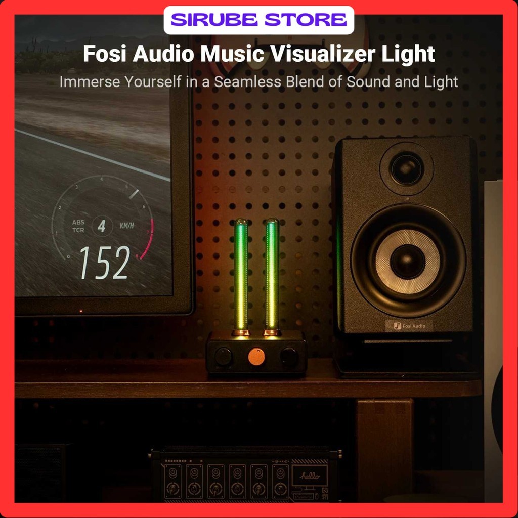 Fosi Audio LED Bar Music Rhythm Visualizer Ambient Light Desktop RGB - AH-01A
