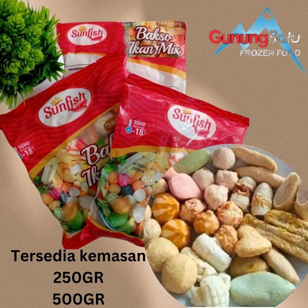

SUNFISH BAKSO IKAN MIX 250GR-500GR (PAKET SUKI MIX+BUMBU TOMYUM)