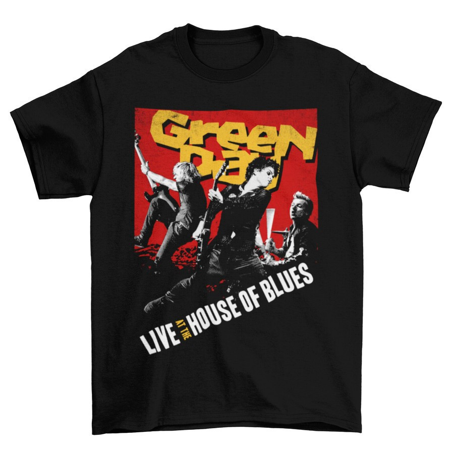 Custom Kaos Band Green Day - House Of Blues