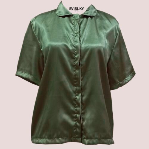 Kemeja LA Out SV SILKY PREMIUM SATIN – WOMEN’S SHORT SLEEVE SHIRT Wanita Lengan Pendek SV Silky – Ba