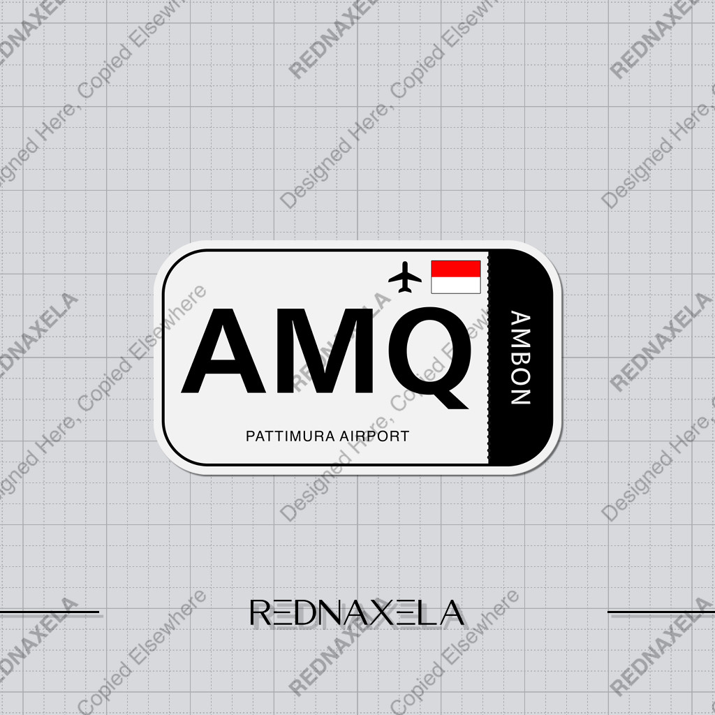 

Stiker Vinyl Pattimura Airport Code AMQ Sign Sticker