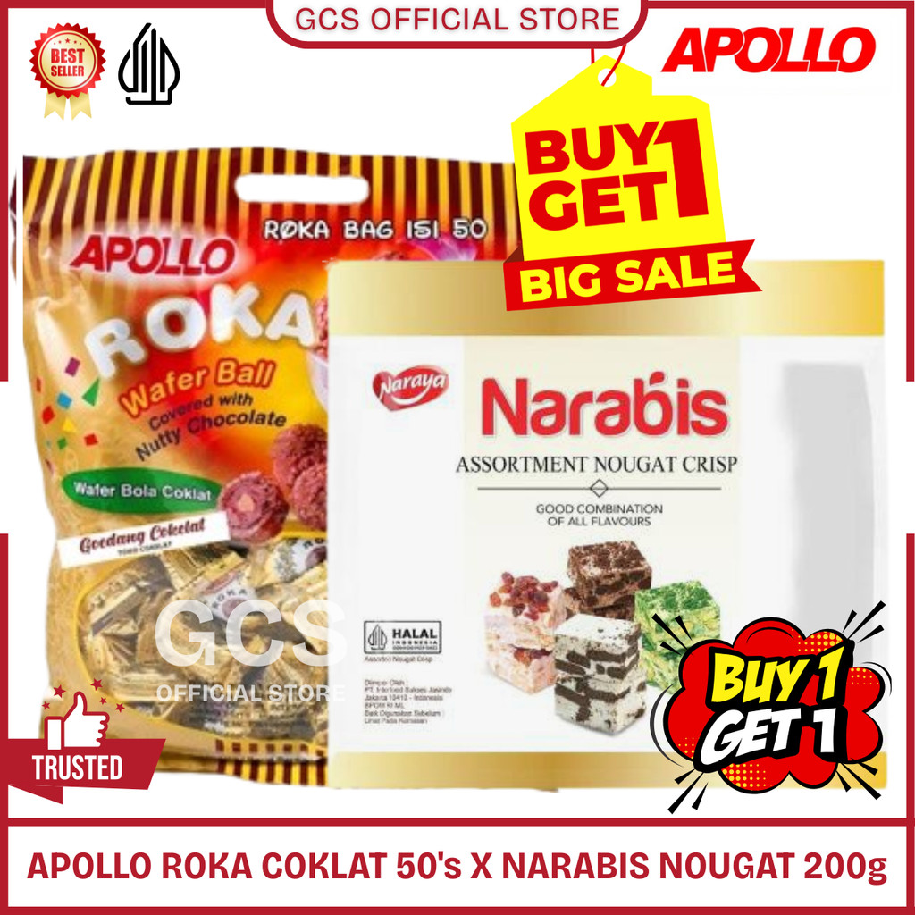 

Apollo Roka Wafer Ball Coklat Covered With Milk Pandan Nutty Chocolate Isi 50 Pcs / 70 Pcs