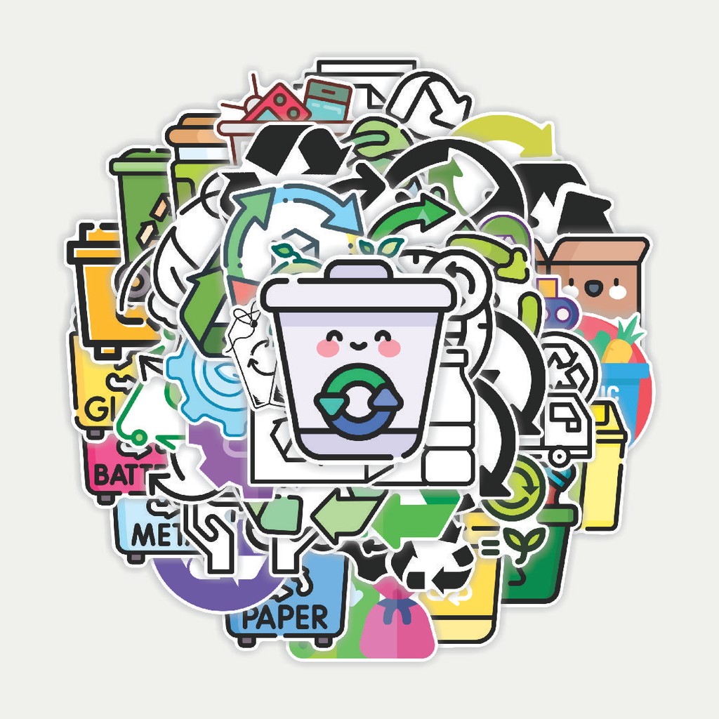 

Sticker Pack Stiker Daur Ulang [Recycle] | Sticker TUMBLR | Stiker LAPTOP KOPER HELM