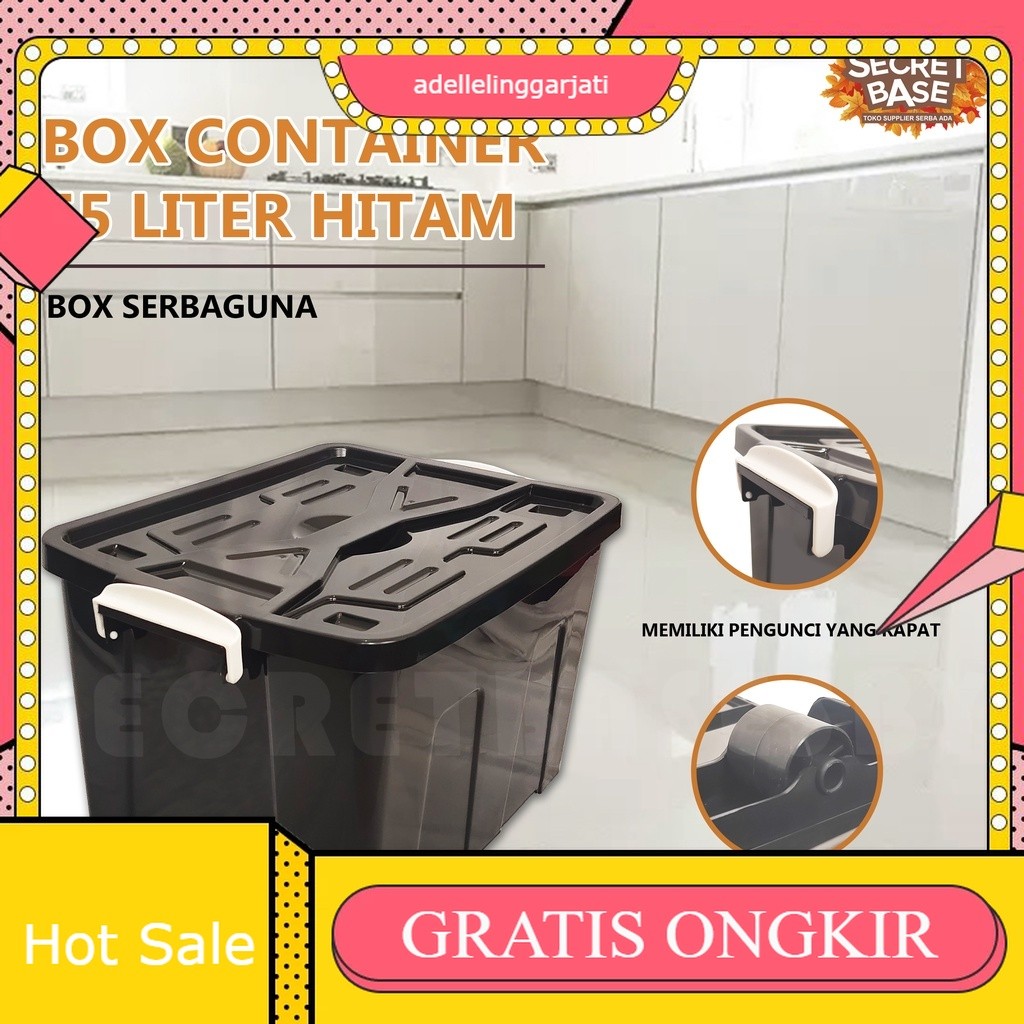 BOX CONTAINER 55 LITER + RODA - Kontainer Box Plastik / Container Box Besar