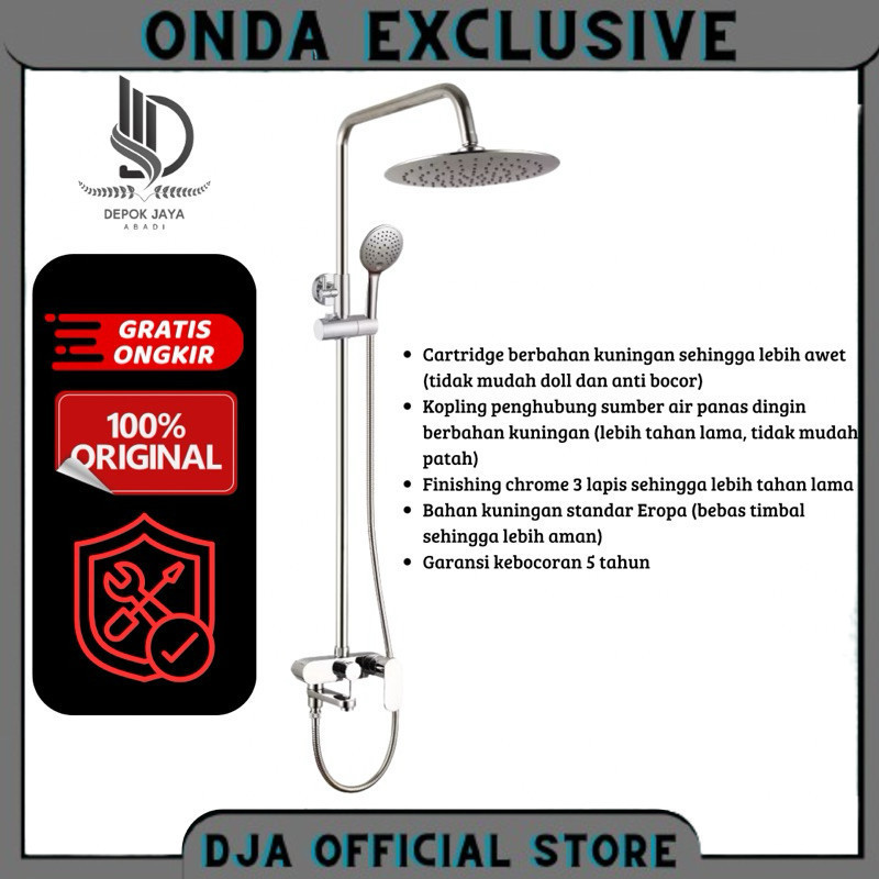 ONDA SHOWER MANDI/RAIN SHOWER RS15 // FREE LOGAM MULIA