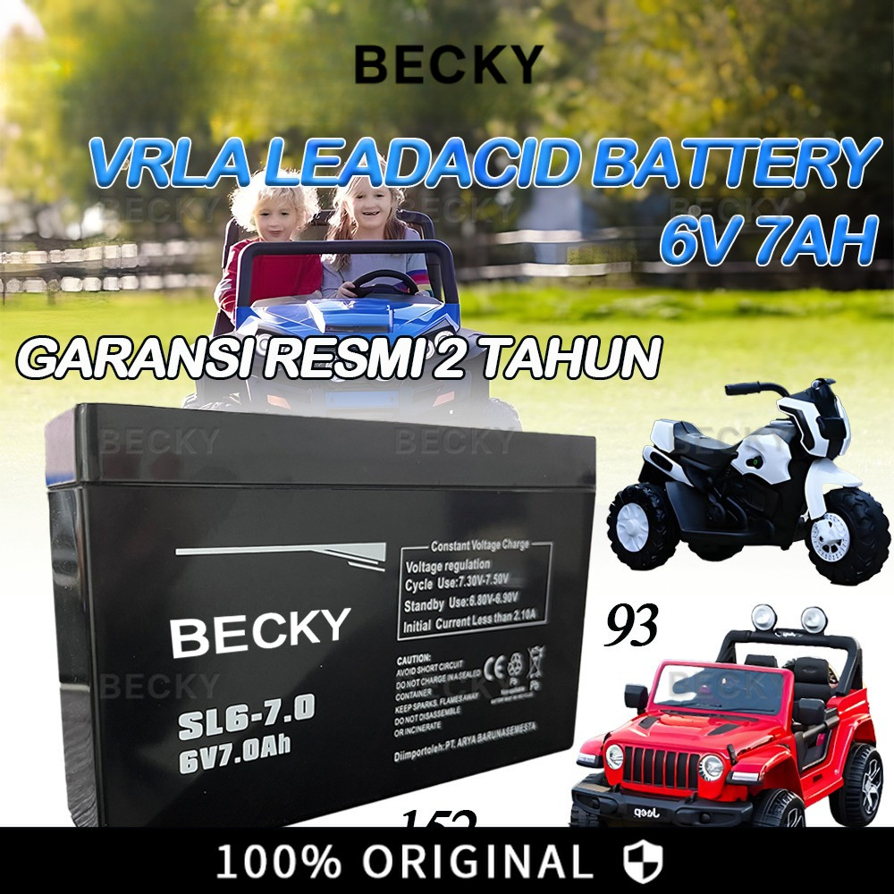 Aki Mobil Mainan 6V7AH （Kemasan tebal） ASLI Aki 6V7AH Aki Kering 6 Volt 7AH Garansi 2 tahun  Origina