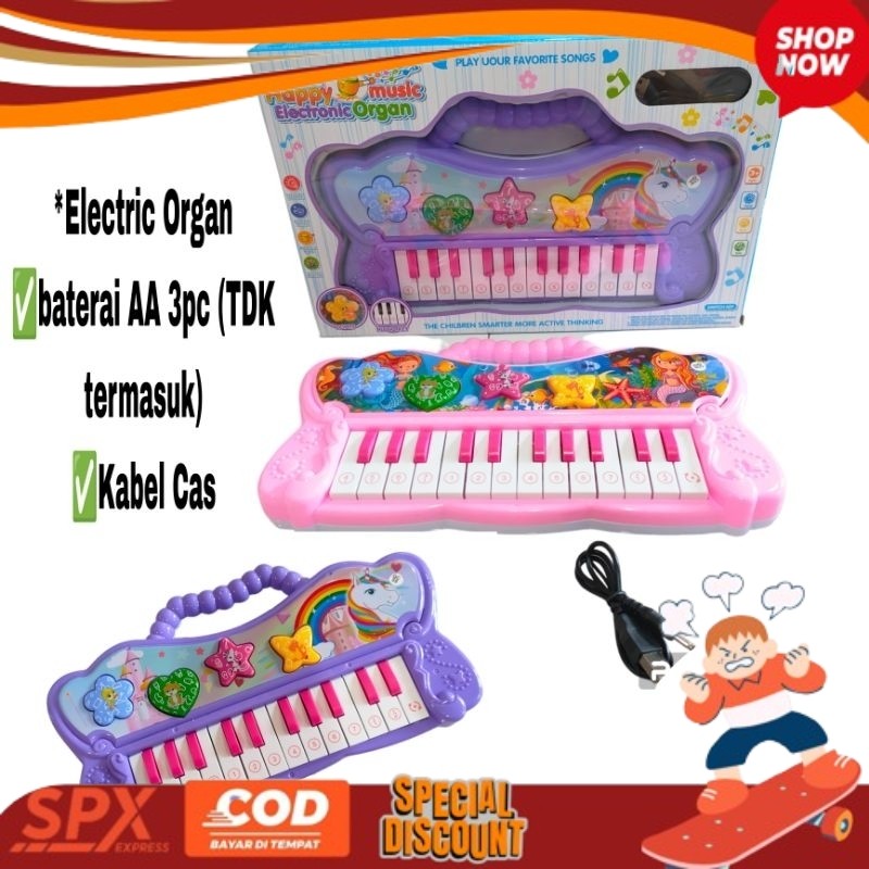 RAEDY NEW VRAL Mainan Edukasi Anak Electric Organ Piano Keyboard Edukasi Belajar Musik Nada Do Re Mi