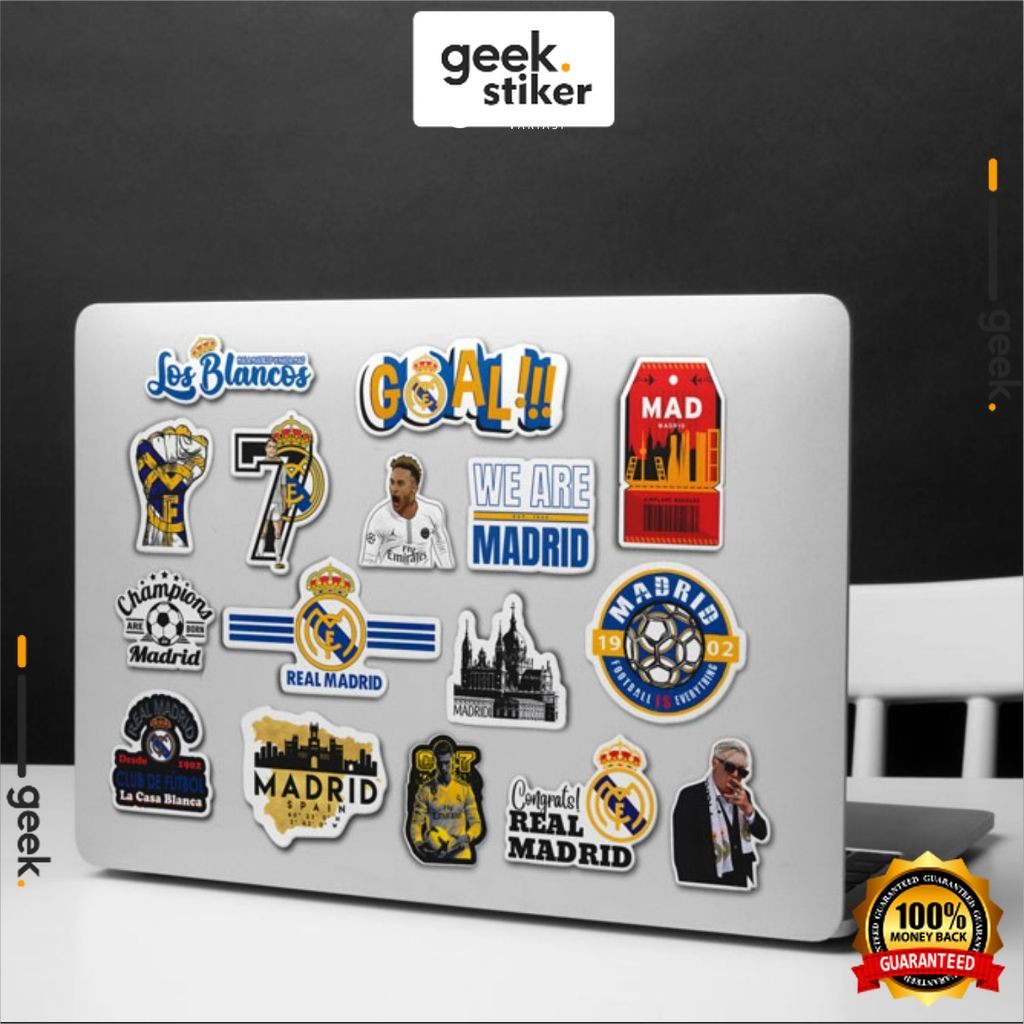 

Stiker Pack Real Madrid Aesthetic | Stiker Vinyl Waterproof Anti Air | Stiker Laptop Casing HP Tumbler Koper