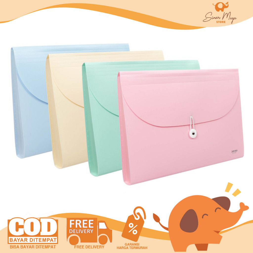 

Joyko Expanding File EF-8F4 Map Expanding Warna Pastel Map Ukuran Folio F4 Bahan Plastik