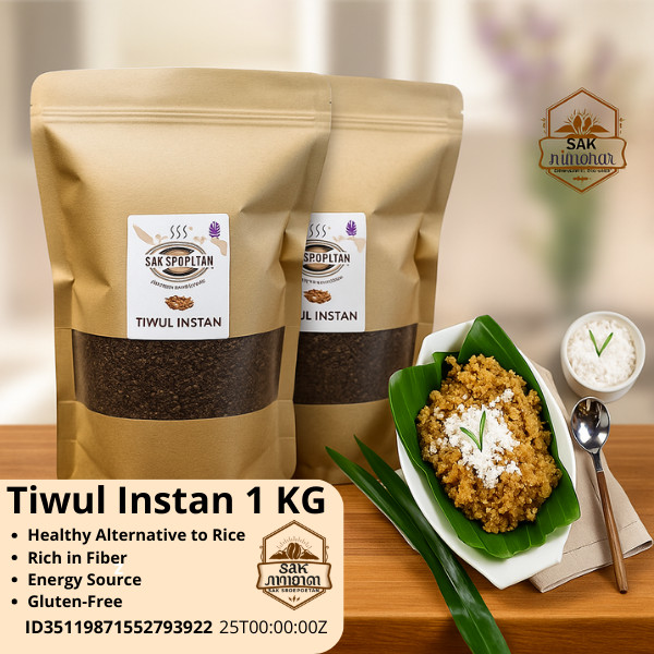 

Tiwul Instan 1 KG Rasa Gurih Enak