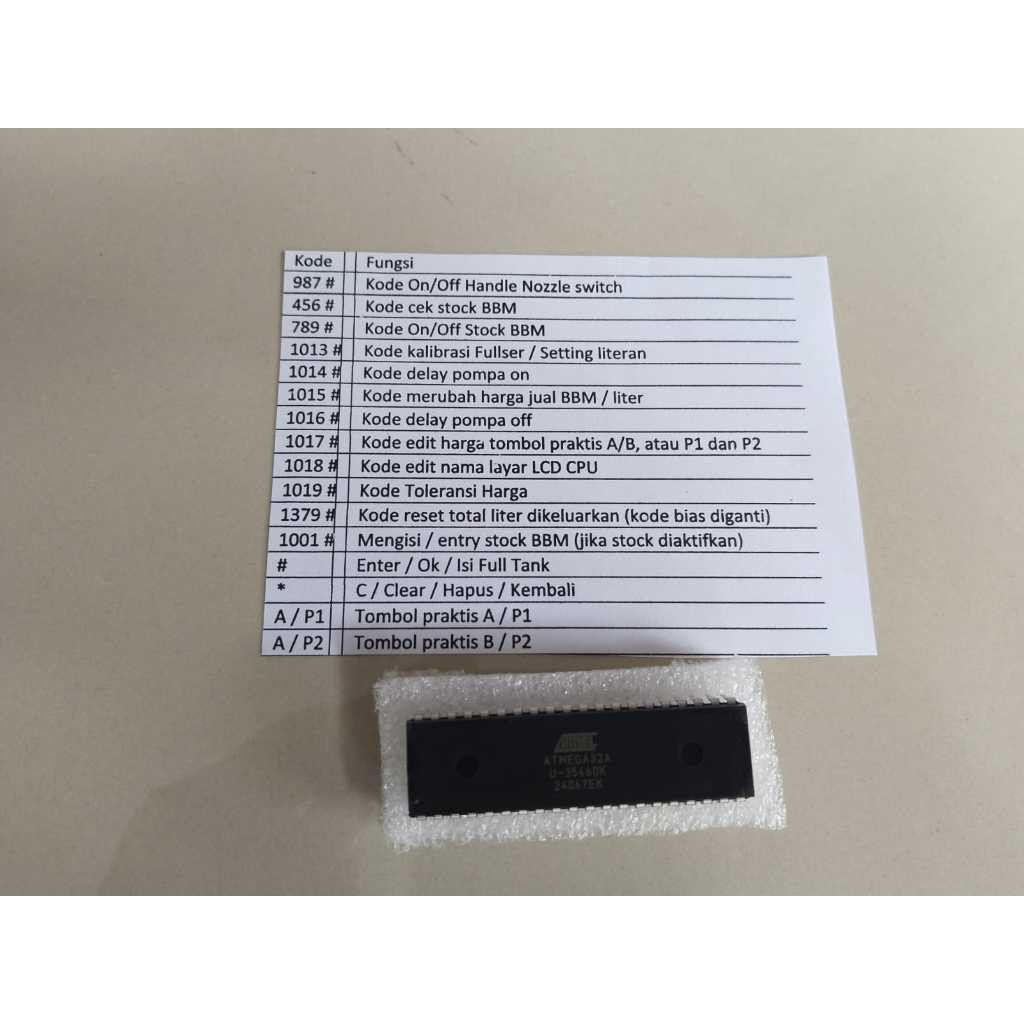 IC Program Pom Mini Atmega 32 A Sudah Terisi Program Pertamini Digital