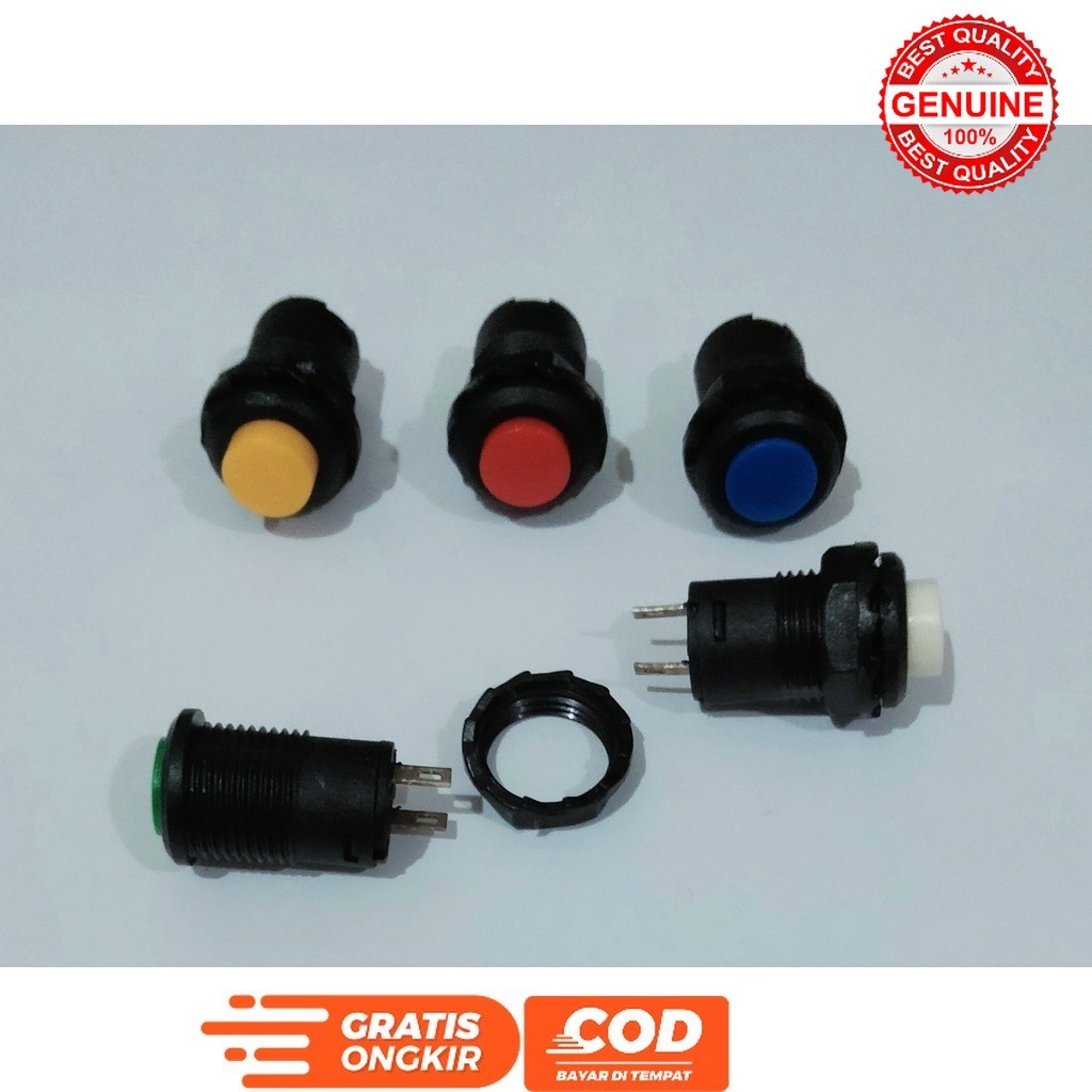 SAKLAR TOMBOL BOTTON PUSH ON OFF SAKLAR BUTTON BULAT 2 PIN