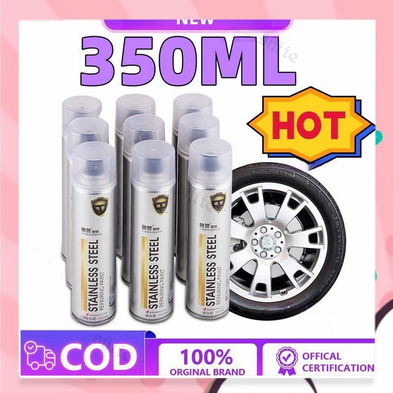 【350ML】Sapporo Chrome Spray Cat Semprot Chrome Warna Stainless Anti Karat Cat Mobil Motor Sparepart 