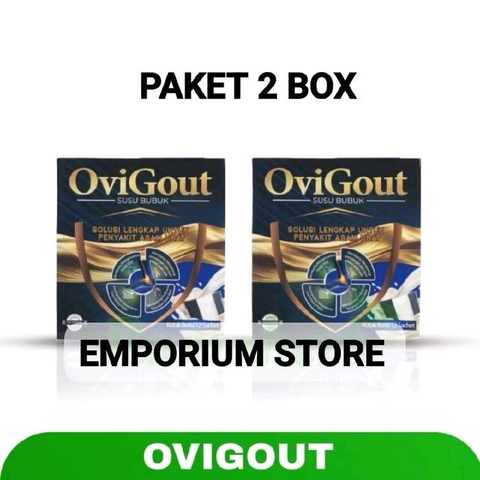 

PAKET 2 BOX OVIGOUT ( 1 Box isi 12 Sachet ) Susu Buat Asam Urat Sendi Kolesterol asli Import USA