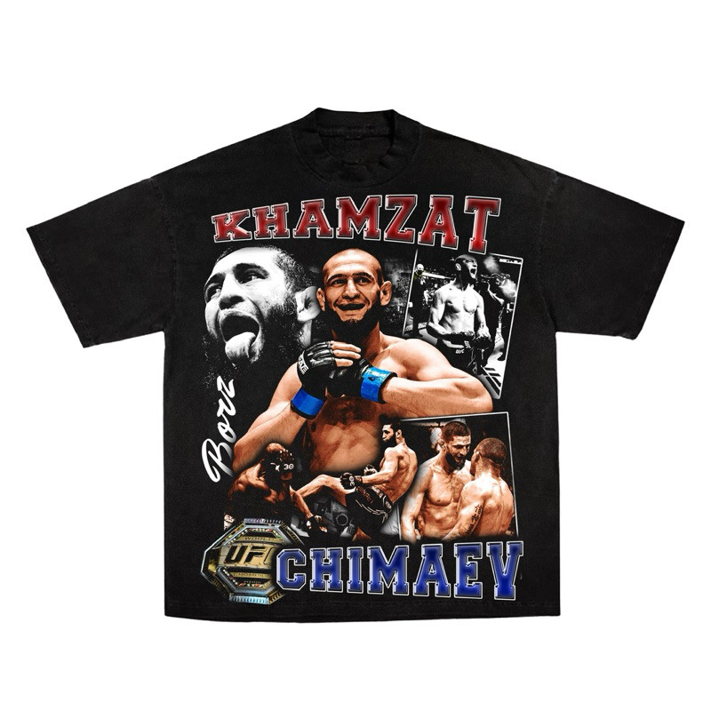 (COD) KAOS BAJU UFC KHAMZAT CHIMAEV OVERSIZED HITAM PREMIUM