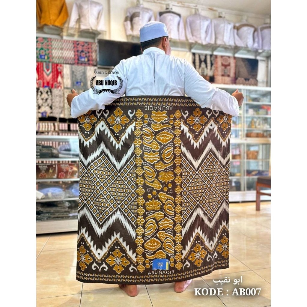 Sarung Goyor abu naqib Pria Dewasa / Original Sarung Goyor Pria Dewasa Kode AB007