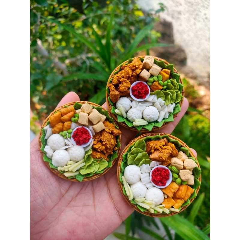 Miniatur Set Makanan Khas Nusantara Indonesia