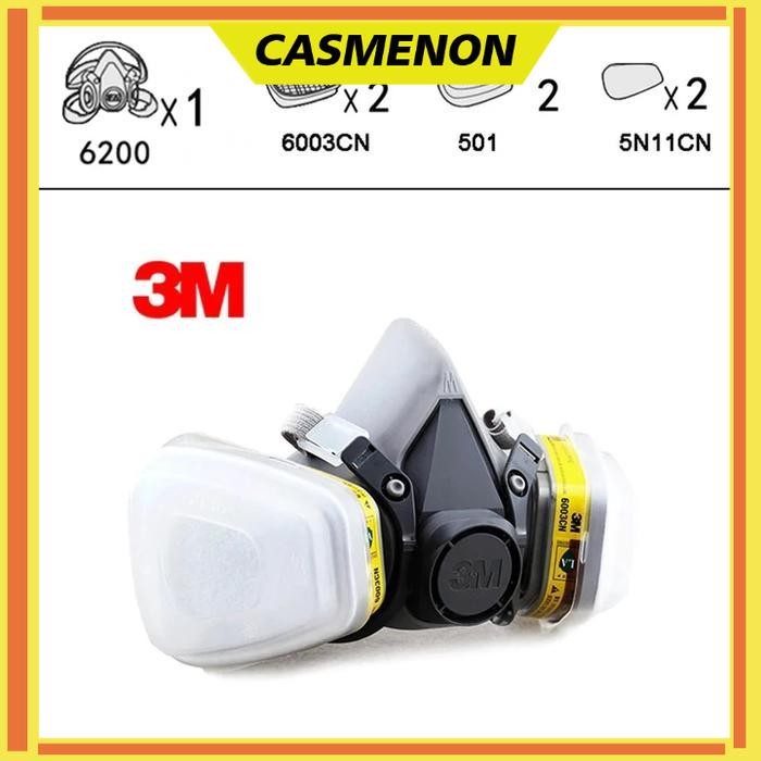 Masker 3M 6200 Respirator + 3M 6003 Cartridge filter Complete Set