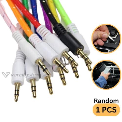 Kabel AUX Jack 1 in 1 3.5mm HP Android Male To Male Kabel