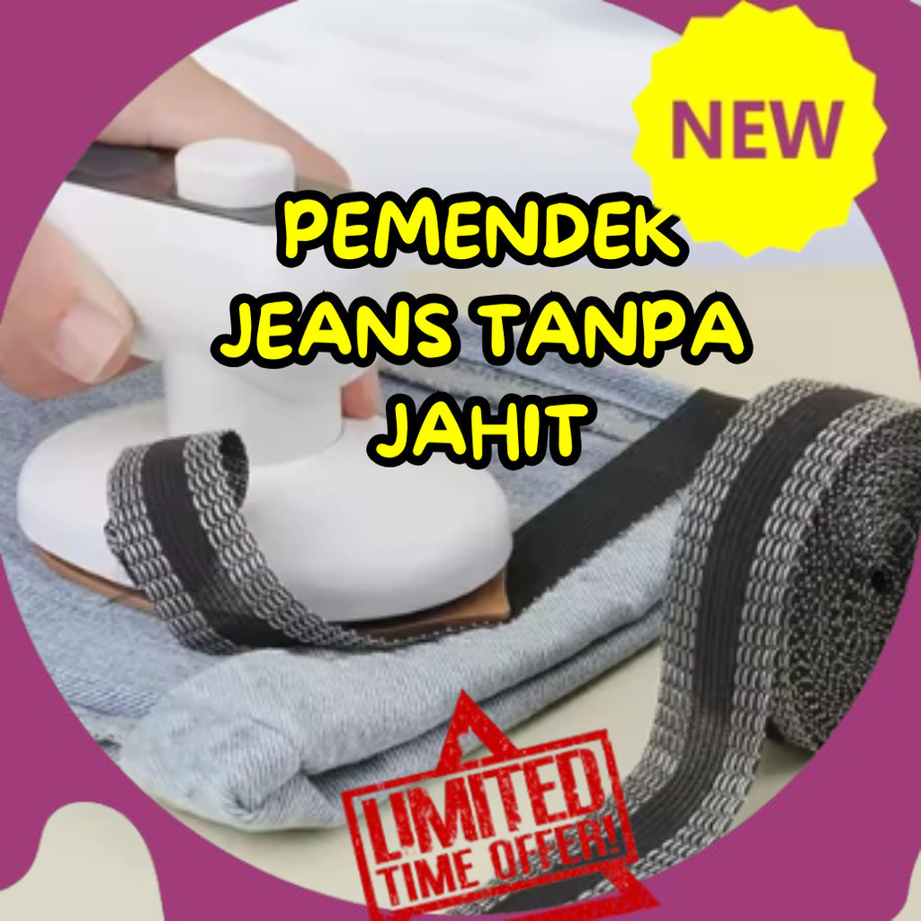 Bisa Cod Lem Kain Jeans Pemendek Celana Tanpa Jahit Lem Penambal Kain Bolong Sobek Serbaguna