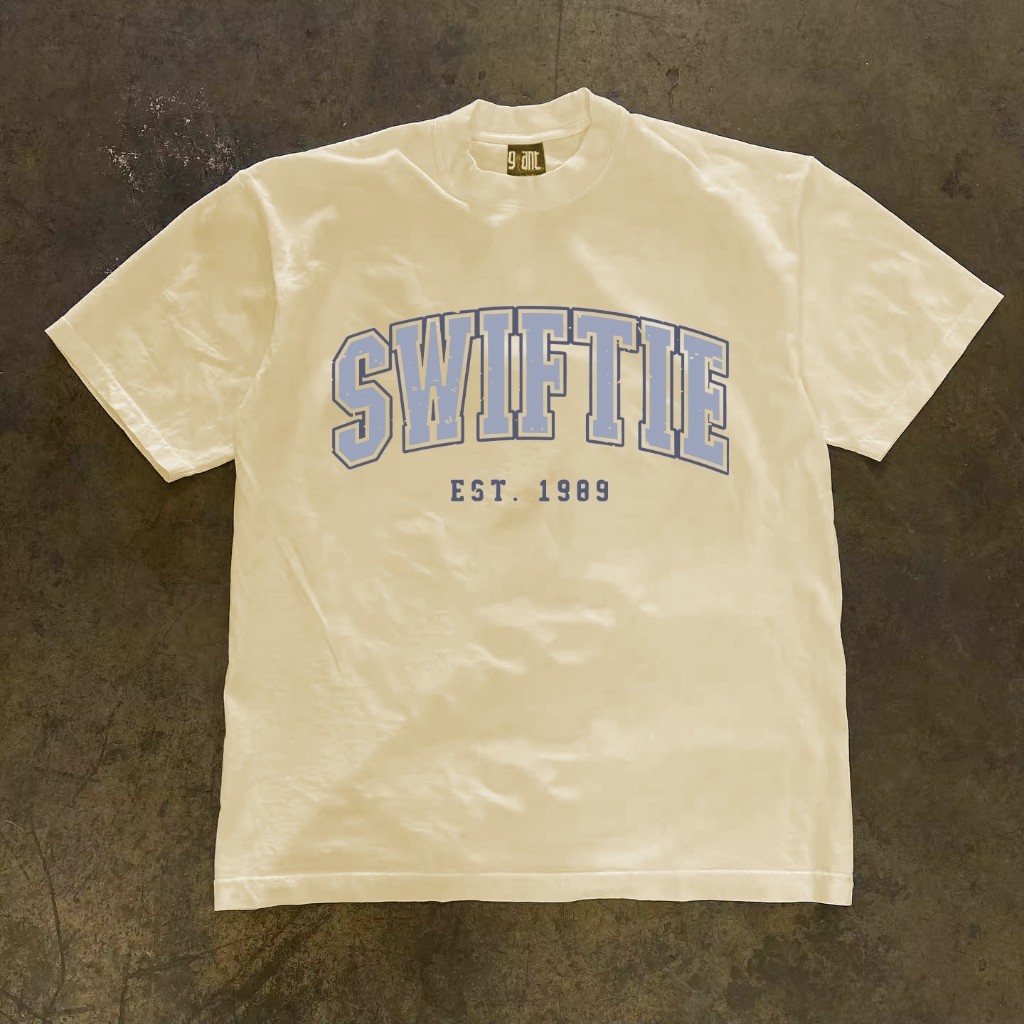 SWIFTIE Korea Style T-shirt Oversize | Kaos Wanita Putih | Kaos pria dan wanita