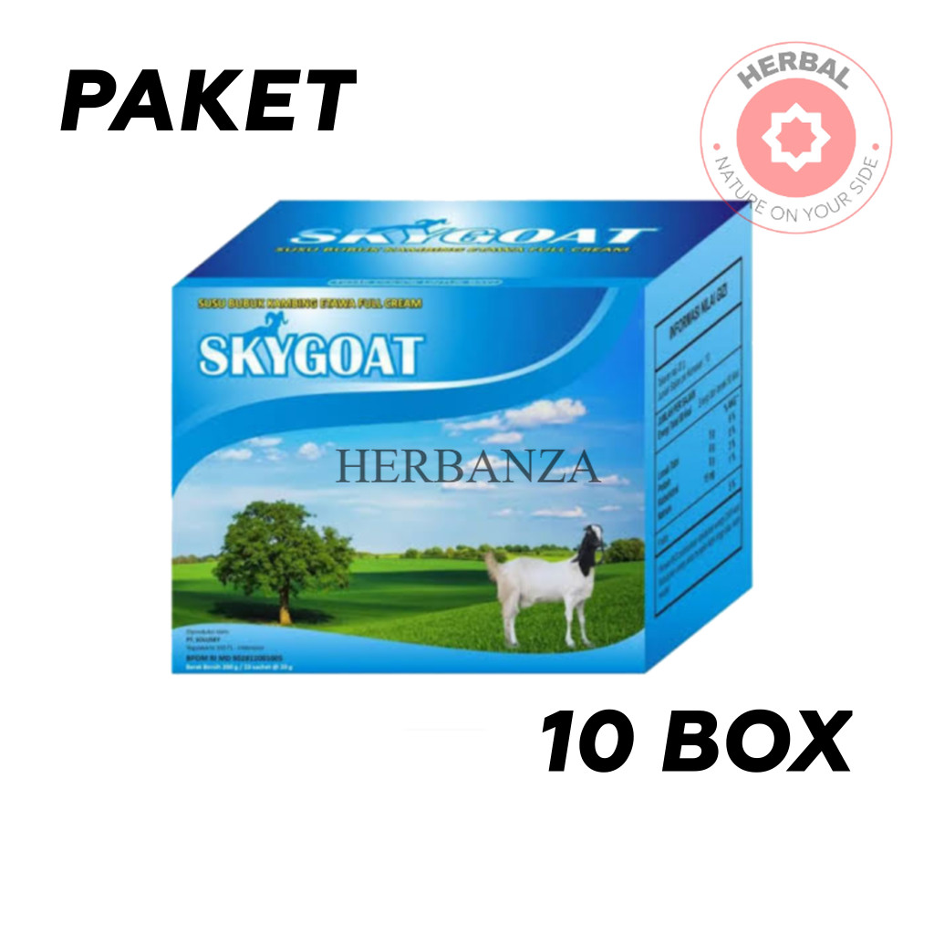 10 BOX Susu Kambing Etawa SKYGOAT – Full Cream Susu Etawa Asli Original