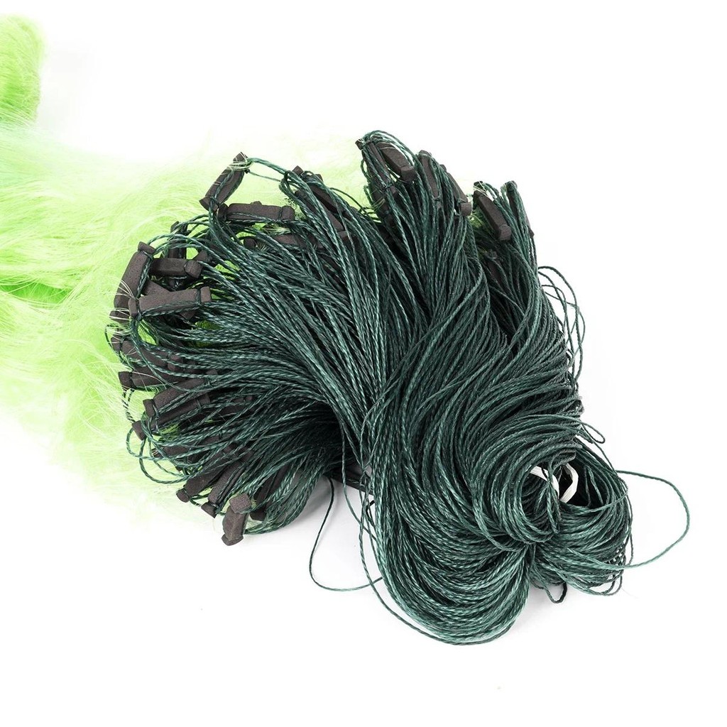 50m Fishing Net 3 Layers Monofilament Network With Float Outdoor Catch Fish Gillnet Trap Gear