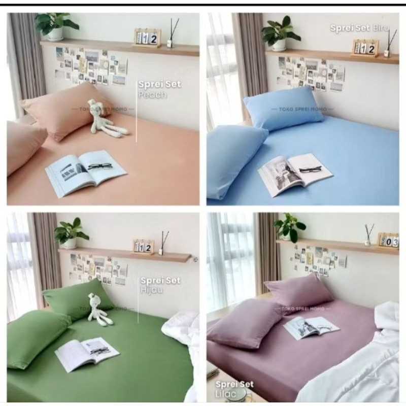 sprei polos sprei set aesthetic 90x200 100x200 120x200