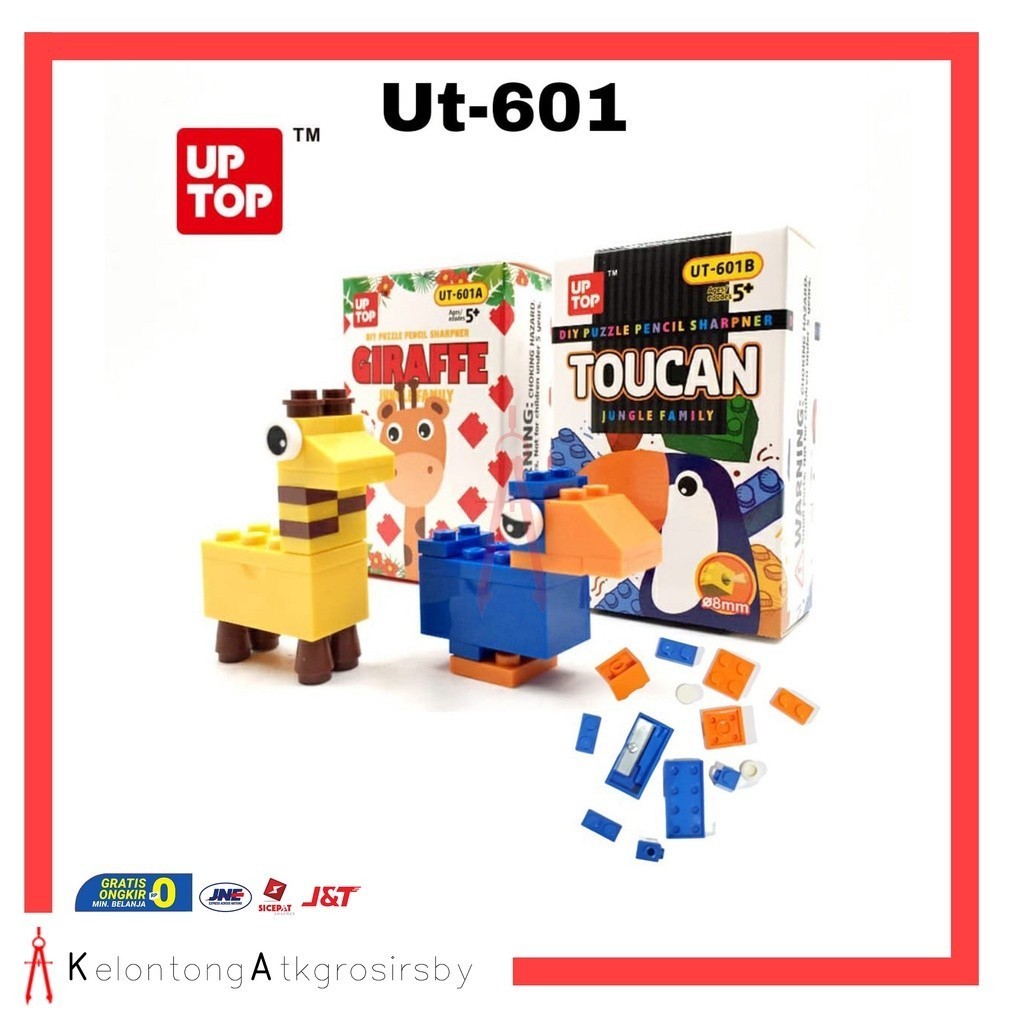 Rautan / Serutan DIY Puzzle Lego Bentuk Hewan