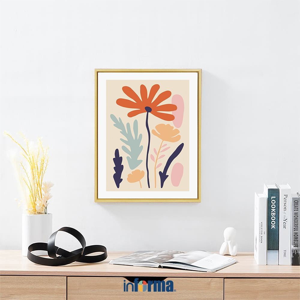 Informa 40X50 cm Hiasan Dinding Kanvas Print Flower Hl47 - Mix Canvas Wall Art Lukisan Kanvas Wall D