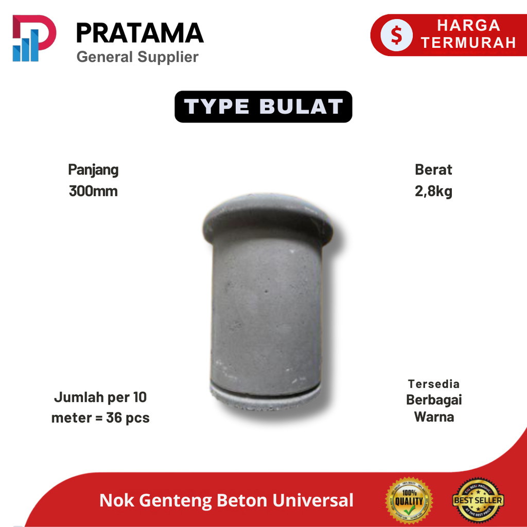 Genteng Beton modern Wuwung Bulat Atap Beton Universal