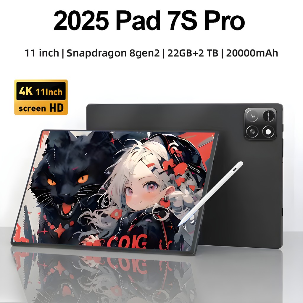 2025 Pad 7S Pro Tablet 10.1 In Android 14 Global Snapdragon8 Gen3 10 Core 16GB+1024GB 10000mAh 5G Du