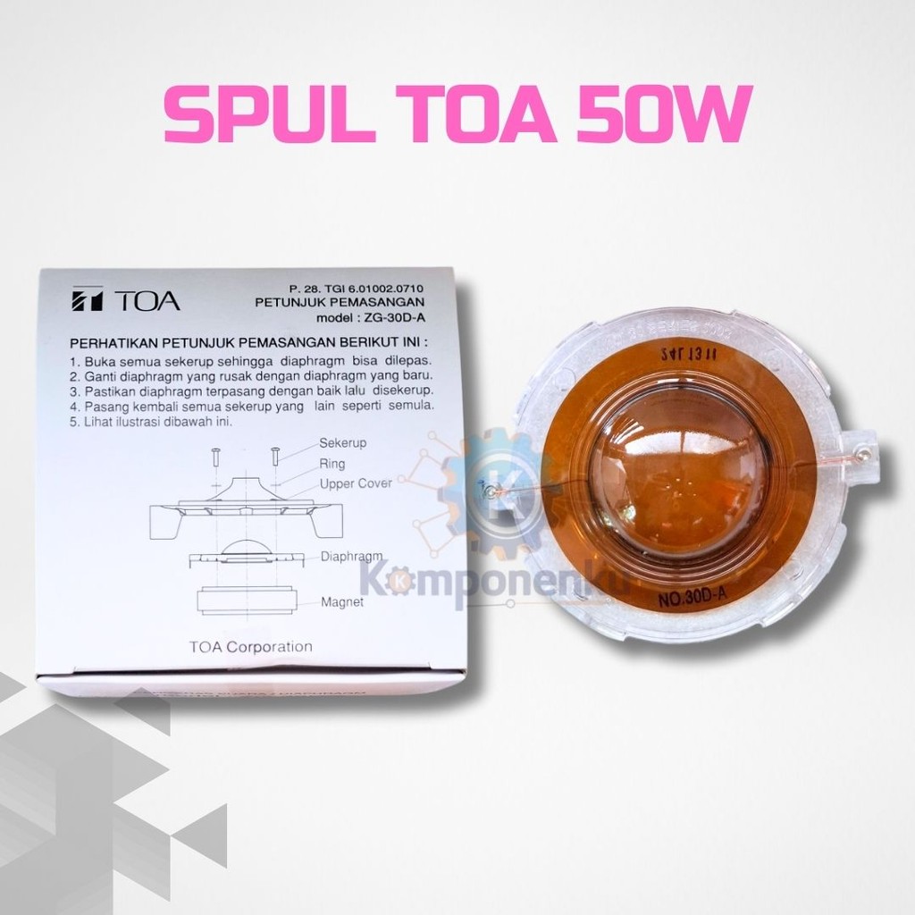 Spul TOA 50W – Original untuk ZH 5025B ZH 5025BM ZH 632D