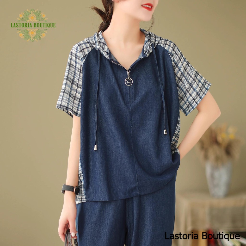 LC1131 Setelan Baju Premium Retro Fashion Terbaru Lastoria Boutique