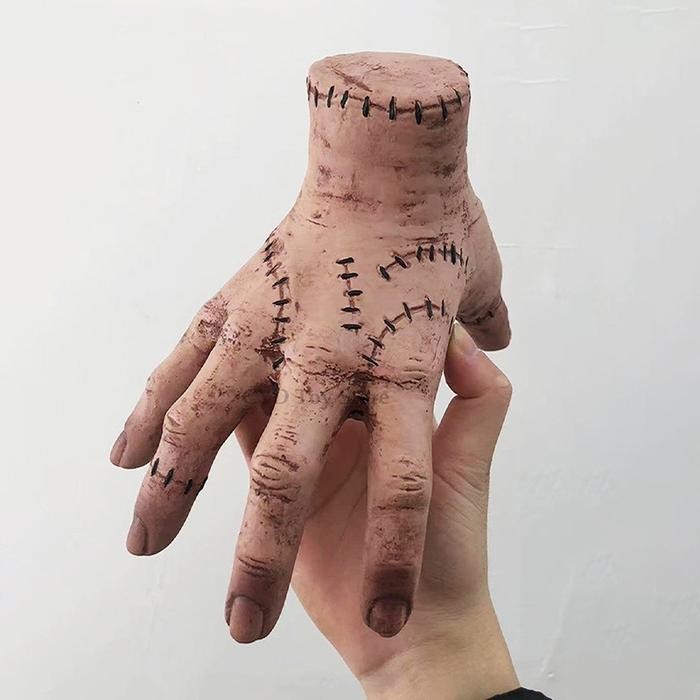 Wednesday Addams Thing Hand  Tangan Adam Mainan Prank Halloween Latex Mengerikan Realistis Tangan Pa