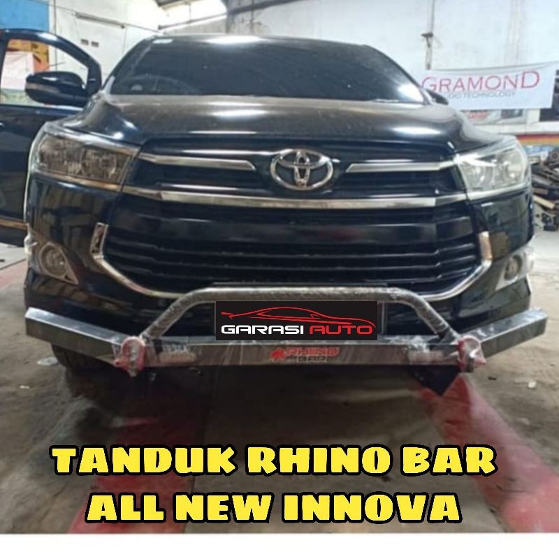 NEW PRODUK Tanduk Depan All New Innova Reborn Towing Bar Bumper Guard Original Rhino Bahan Besi Teba