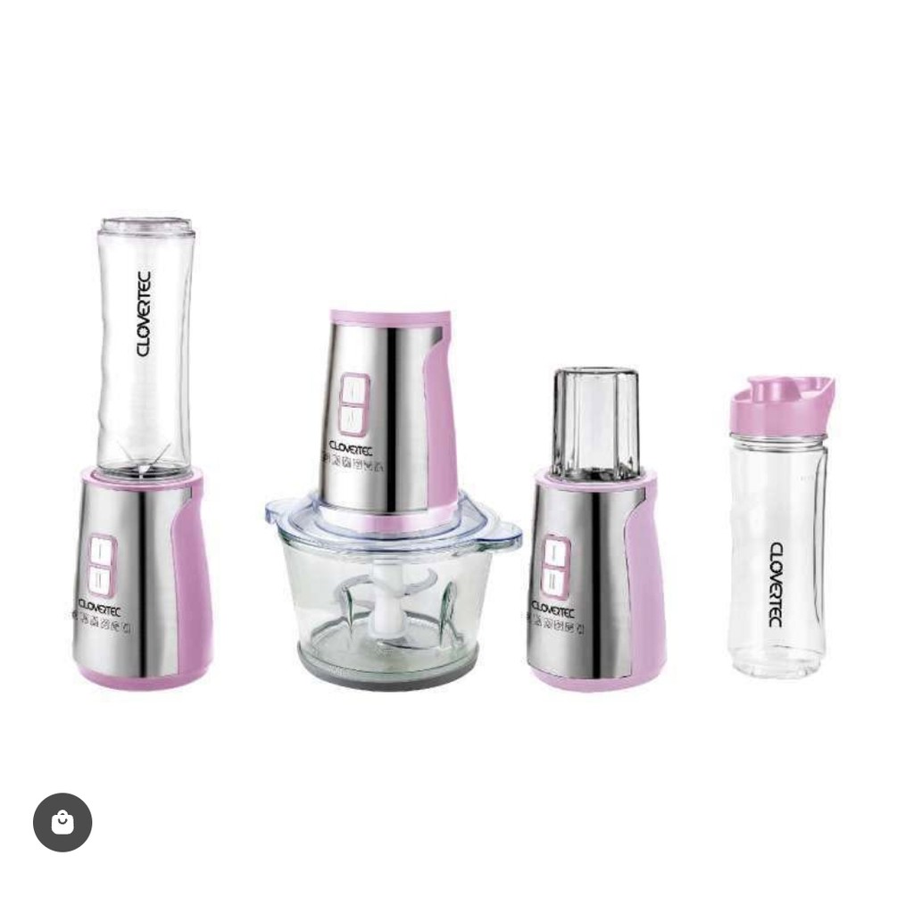 CLOVERTEC Food Processor 2in1 Chopper Daging Wadah Kaca 2Liter Alat Kupas Bawang Blender Kaca Botol 
