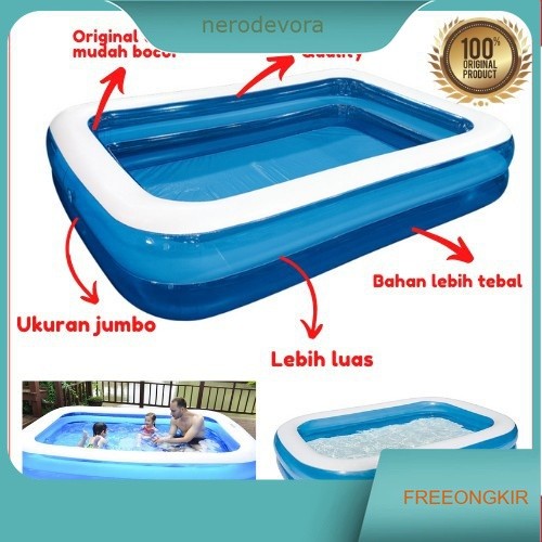 KOLAM RENANG ANAK/KOLAM MANDI BAYI KOTAK 3 SUSUN